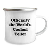 Funny Teller Gifts from Friends for Graduation, Camping Mug with Quote 'Officially The World's Coolest Teller', Unique and Humorous Teller Mugs for Men - Image 2